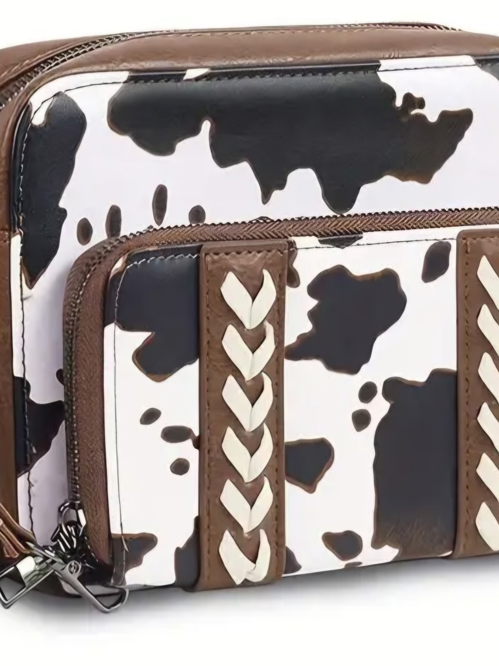 Cow Print Brown & White Women's Crossbody Bag